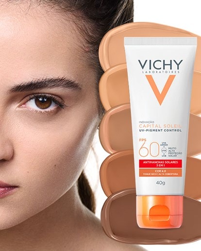 Imagem banner Capital Soleil | Uv Pigment Control | Vichy